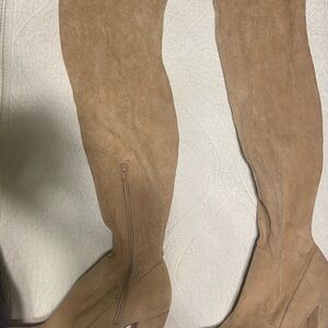 Miss Lola Tan Over-the-Knee Boots